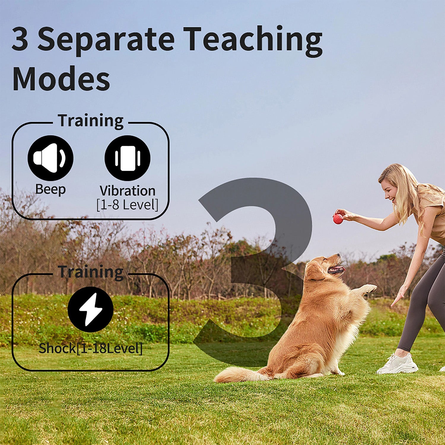 🔥Pro Trainer-Approved! 3-Mode Dog Collar⚡IP67 Waterproof💧Static/Vibe/Beep Alerts | Remote Control【TikTok's #1 Training Tool】 🔥Pro Trainer-Approved! 3-Mode Dog Collar⚡IP67 Waterproof💧Static/Vibe/Beep Alerts | Remote Control【TikTok's #1 Training Tool】